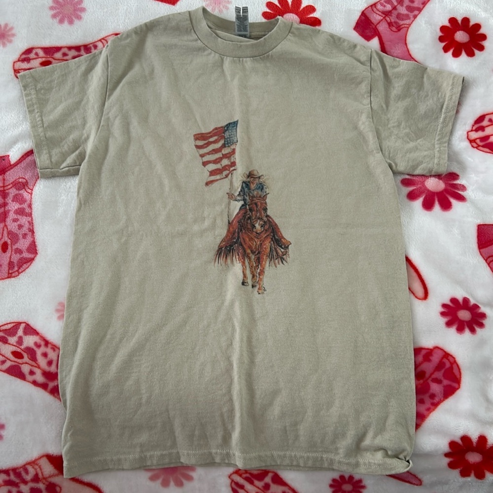 American Flag Rodeo shirt